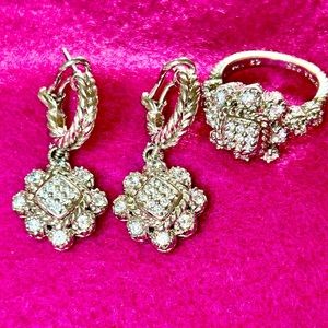 Judith Ripka earrings & ring